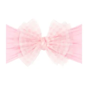 Baby Bling Headbands / Pink Gingham Tulle Fab-Bow-Lous