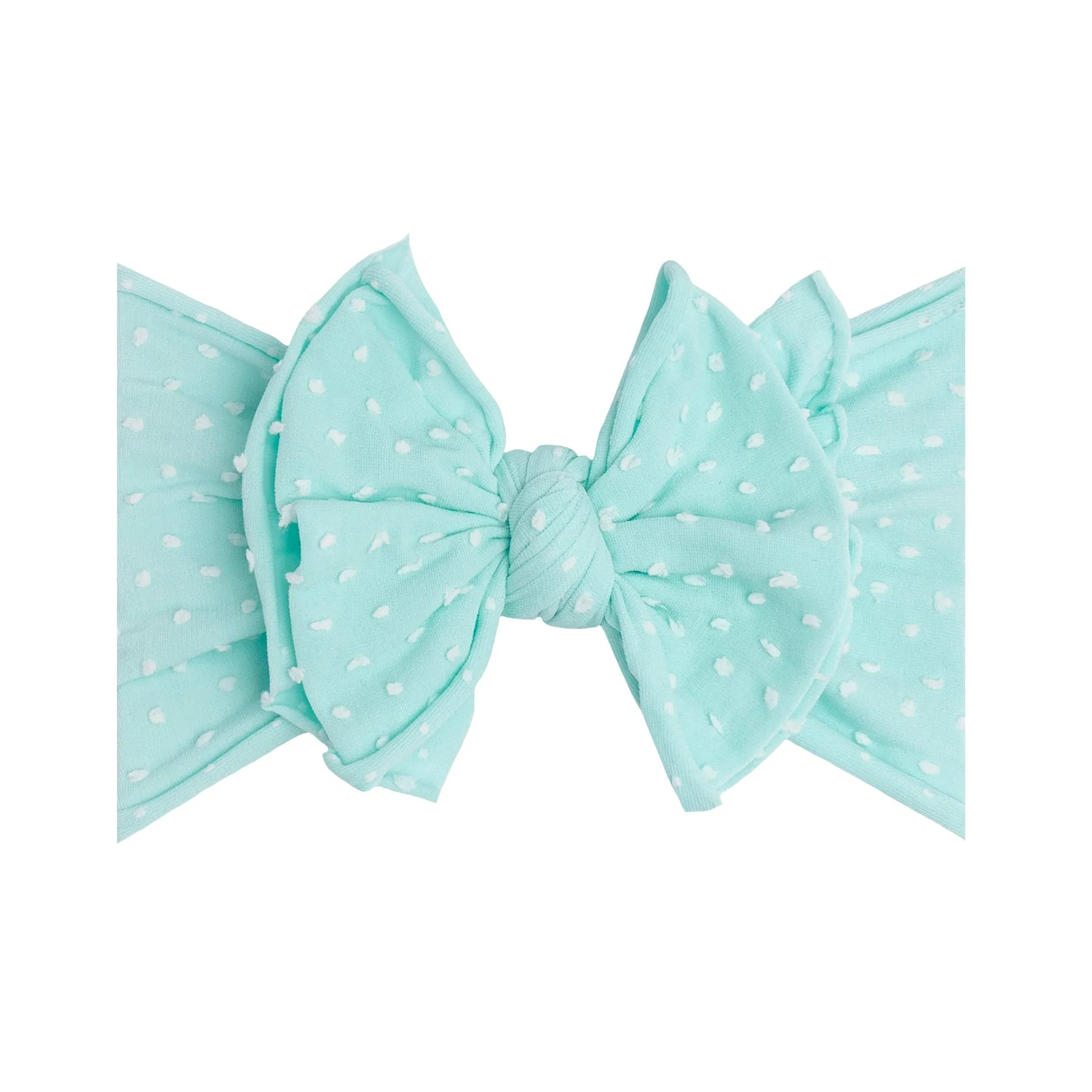 Baby Bling Headbands / Shab-Bow-Lous Seafoam Dot