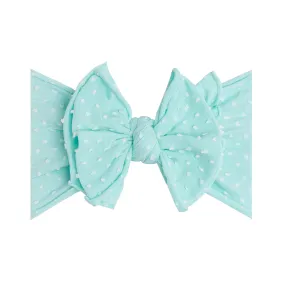 Baby Bling Headbands / Shab-Bow-Lous Seafoam Dot