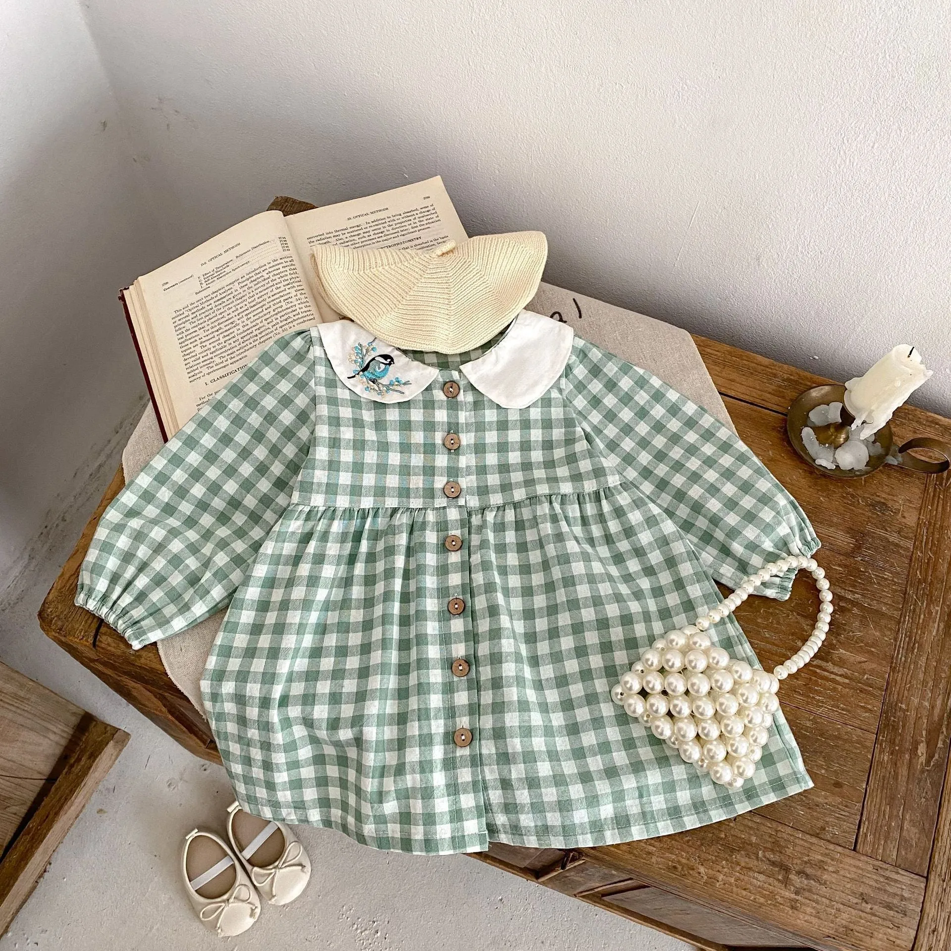 Baby Kid Girls Checked Dresses Wholesale 230828288