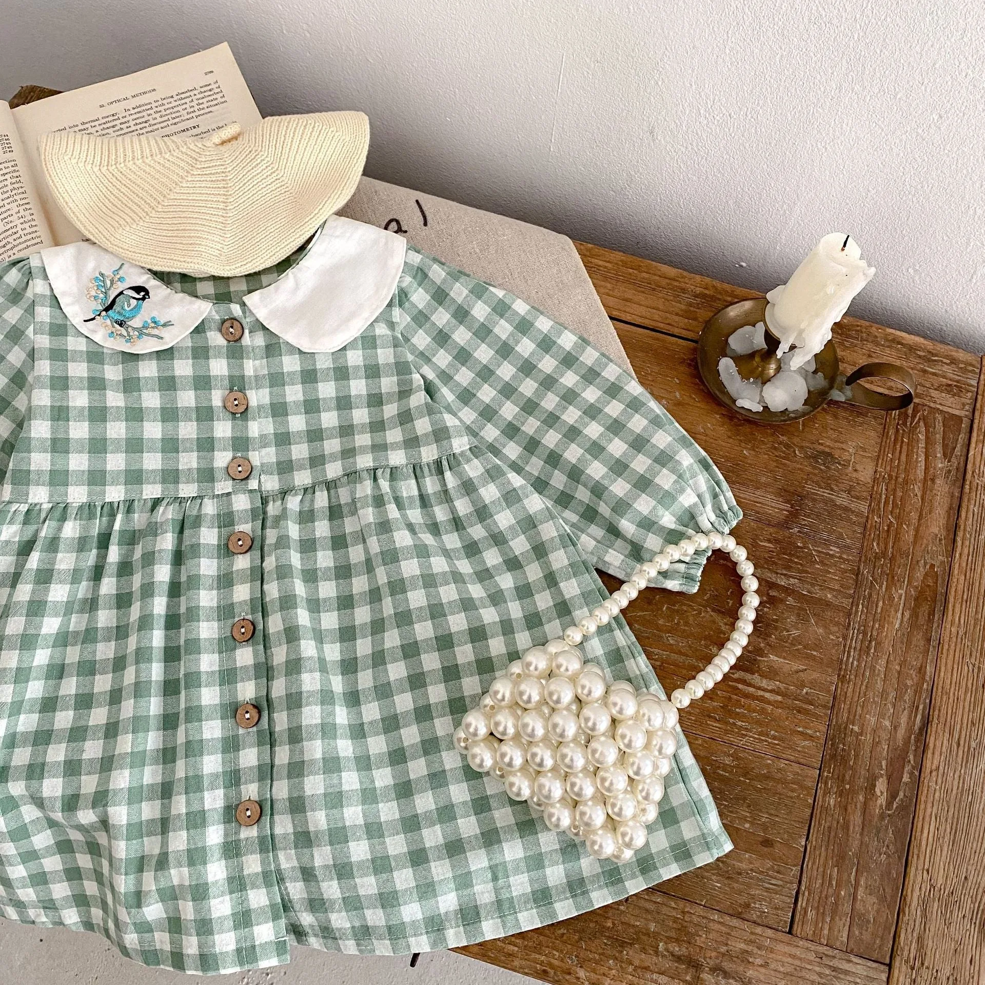 Baby Kid Girls Checked Dresses Wholesale 230828288