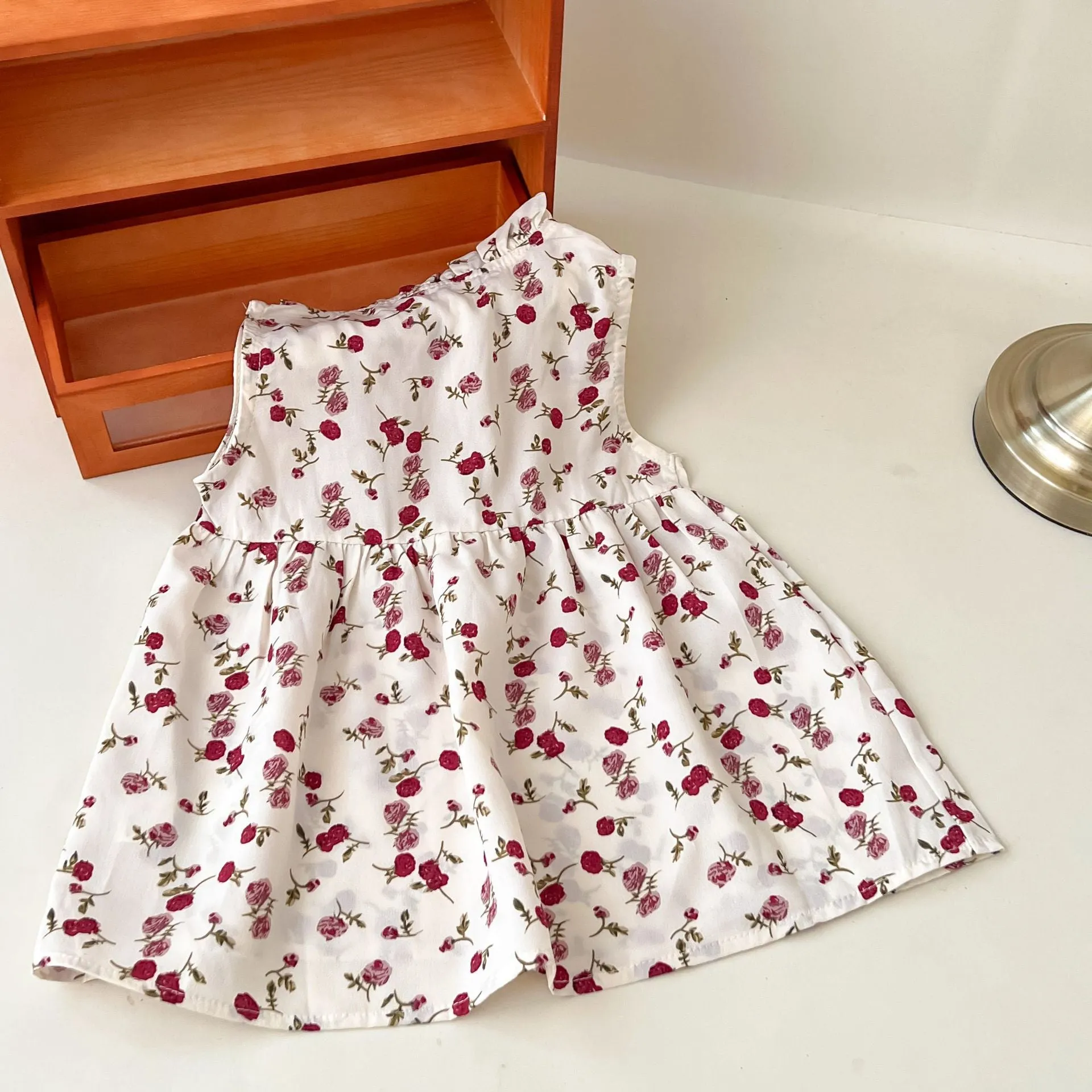 Baby Kid Girls Flower Print Dresses Wholesale 24030110