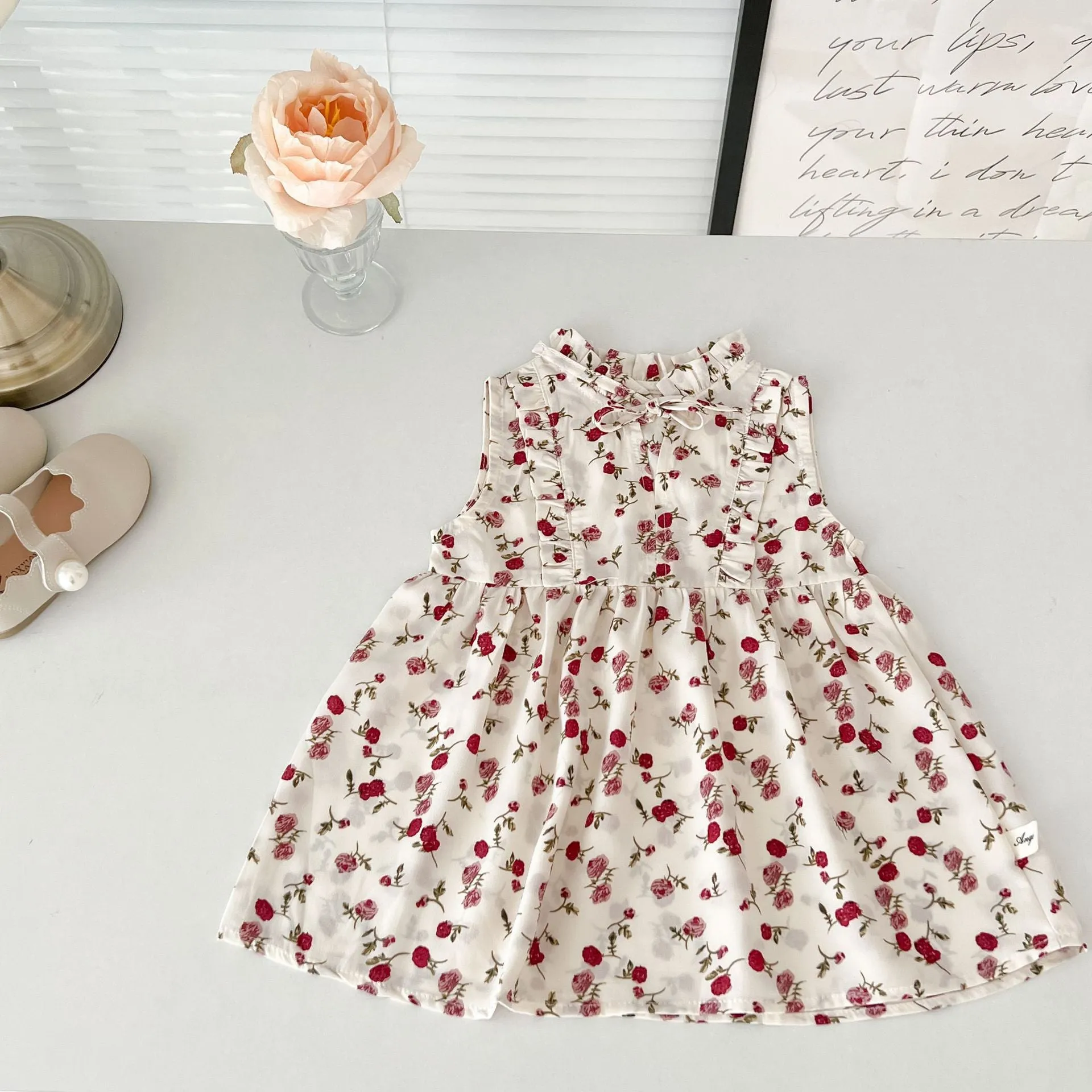 Baby Kid Girls Flower Print Dresses Wholesale 24030110