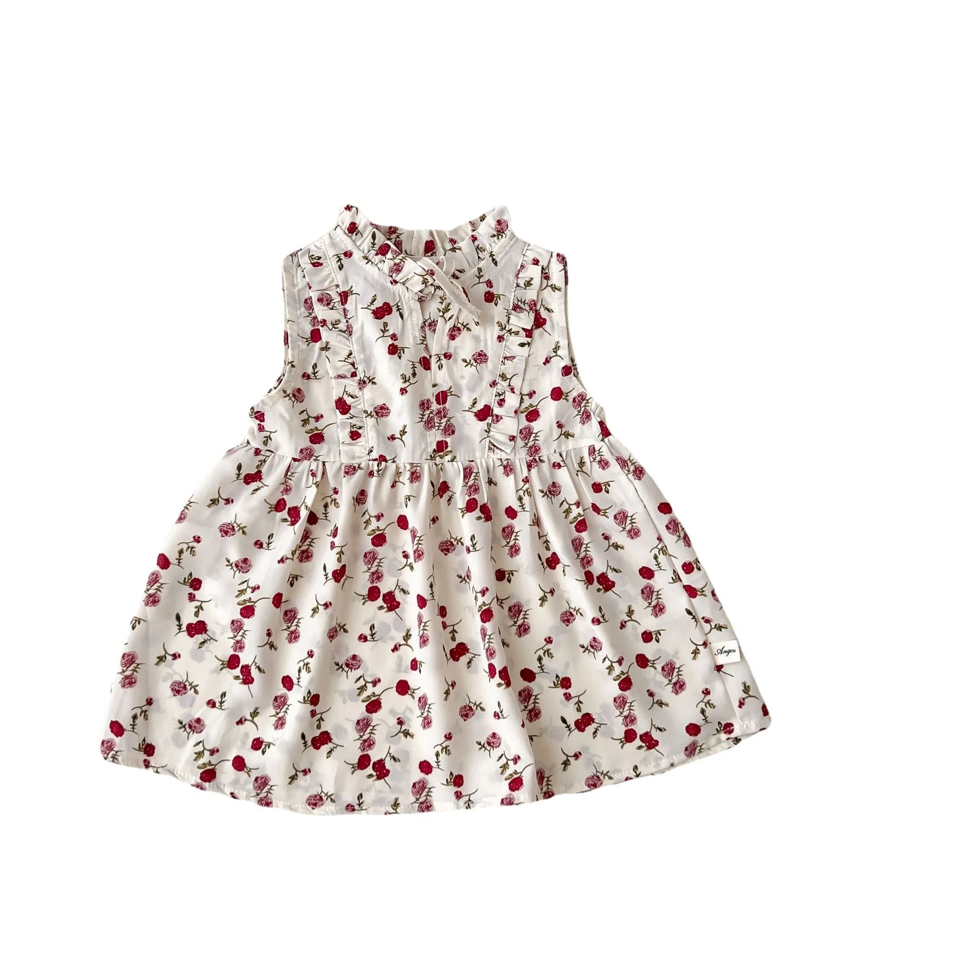 Baby Kid Girls Flower Print Dresses Wholesale 24030110