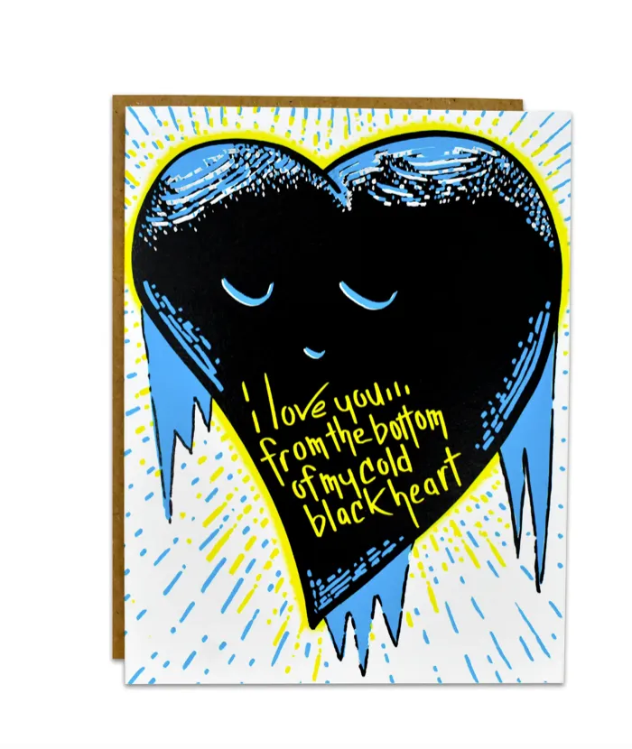 Cold Black Heart Card