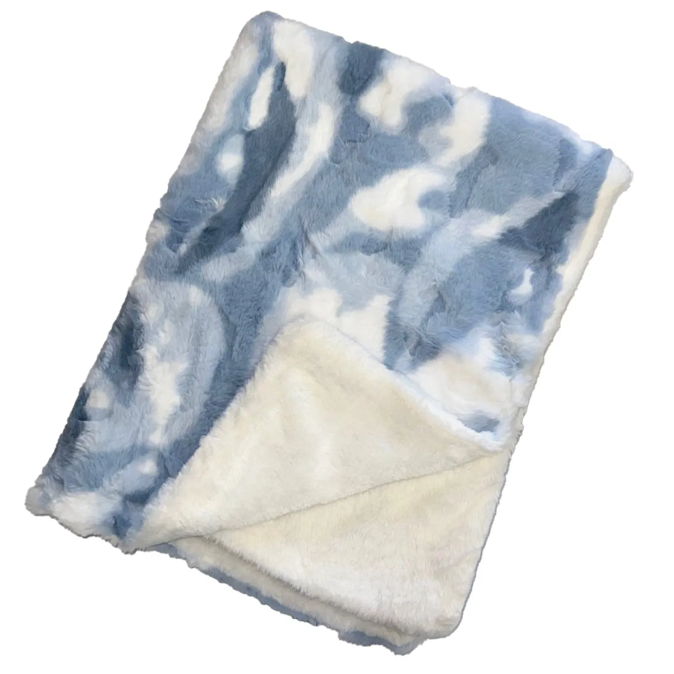 Confetti Blue/White Minky Blanket