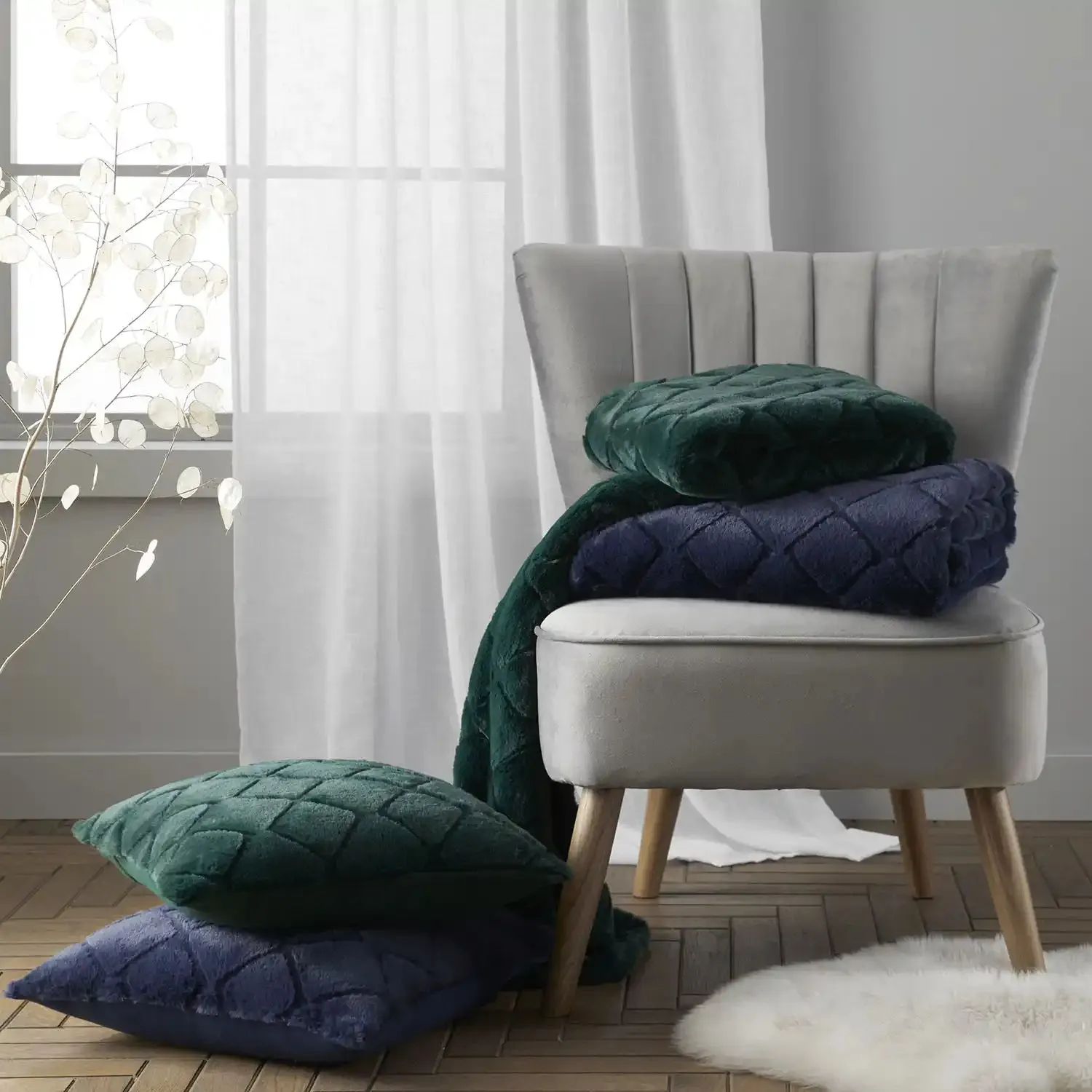 Cosy Diamond Cushion X43 - Green