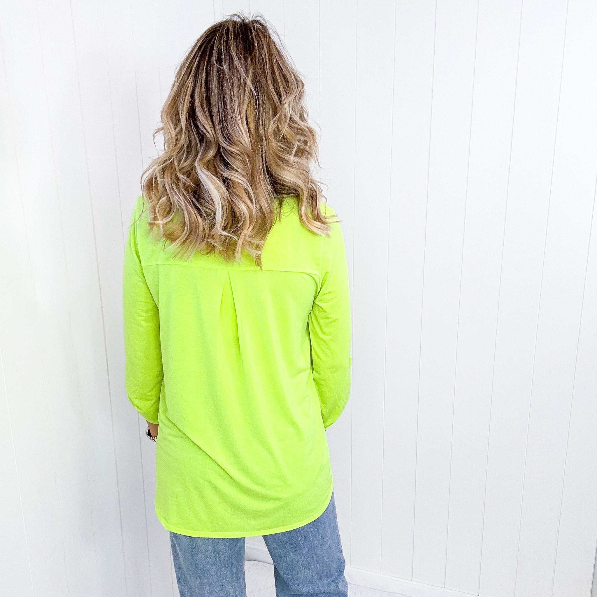 Dear Scarlett Lizzy Top in Neon Green