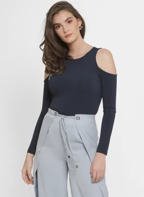 Dianna Cold Shoulder Embellished Top