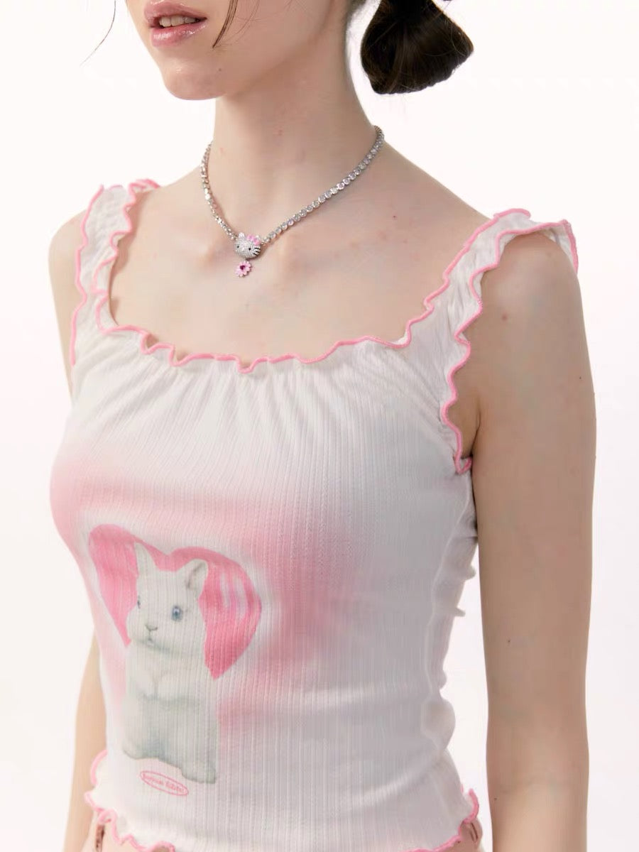 dreamy rabbit vest tank top