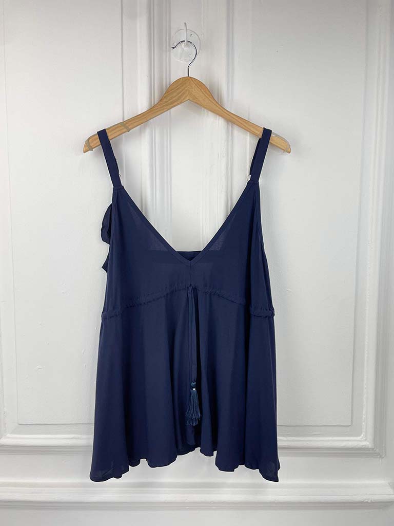 Eb&Ive Esprit Tie Tank Top - Sapphire