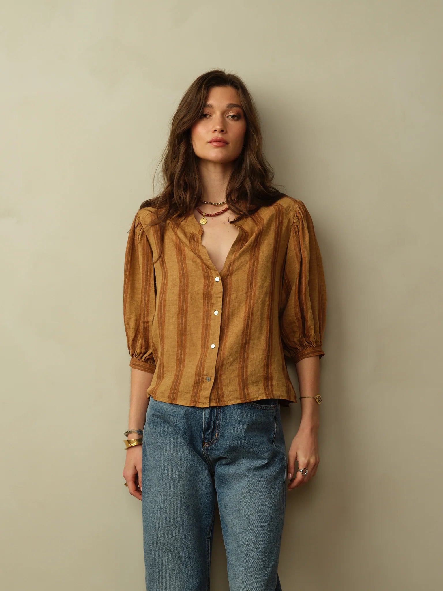 Edith Linen Blouse