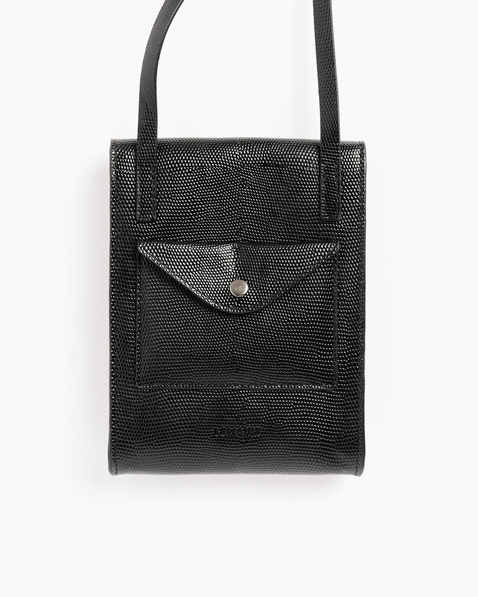 Enveloppe Bag With Strap in Black