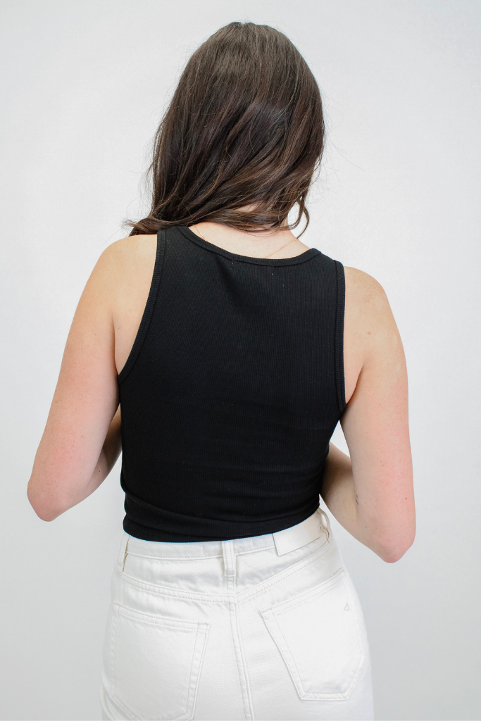 Essy Rib Tank in Black by Z Supply