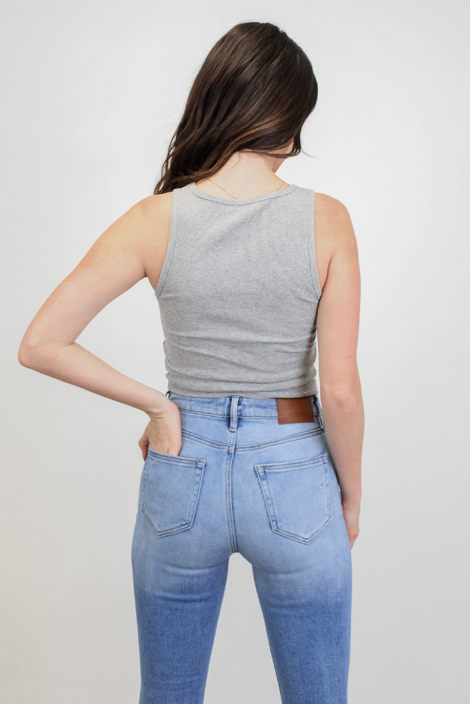 Essy Rib Tank in Grey by Z Supply