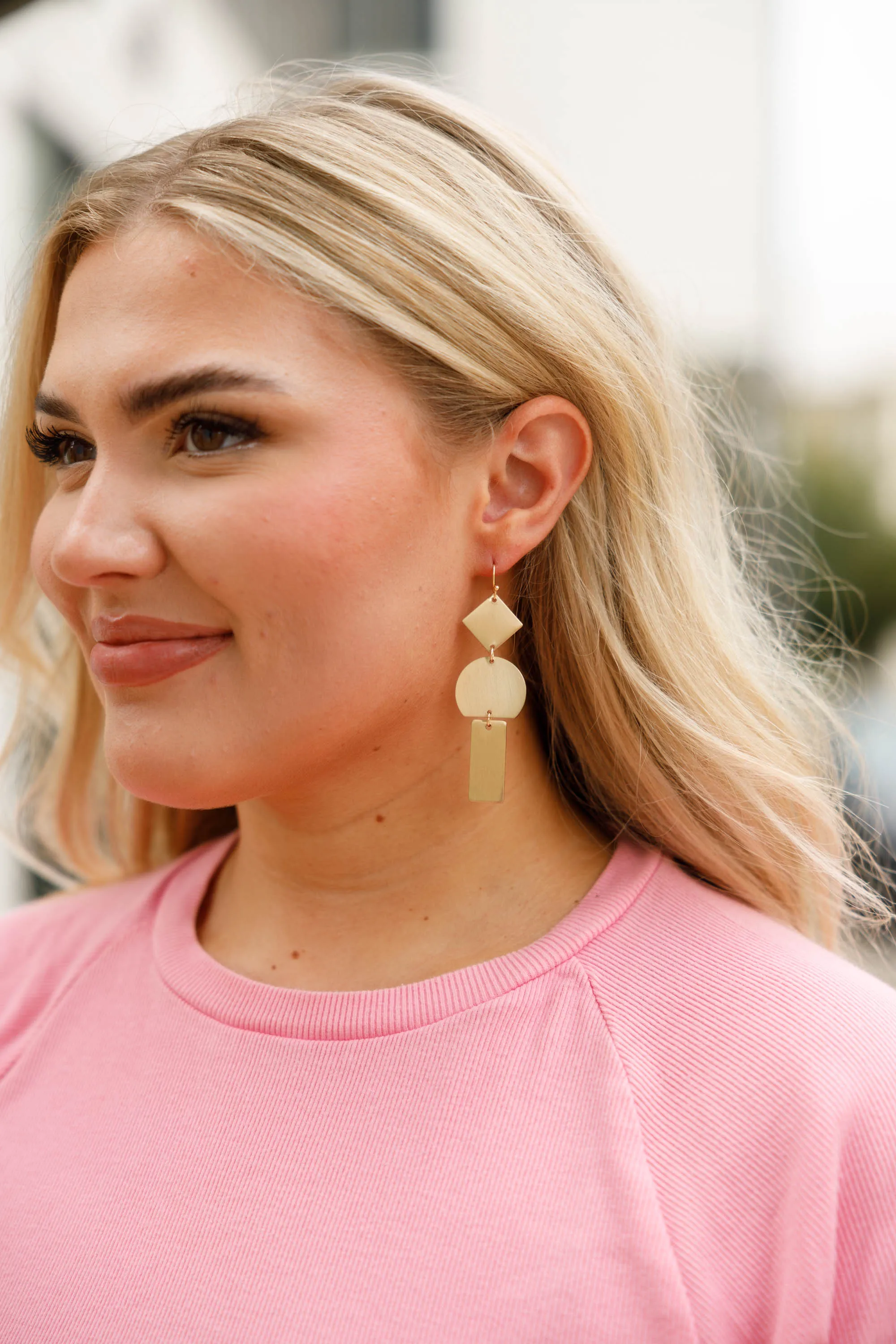 Favorite Hello Earrings, Gold