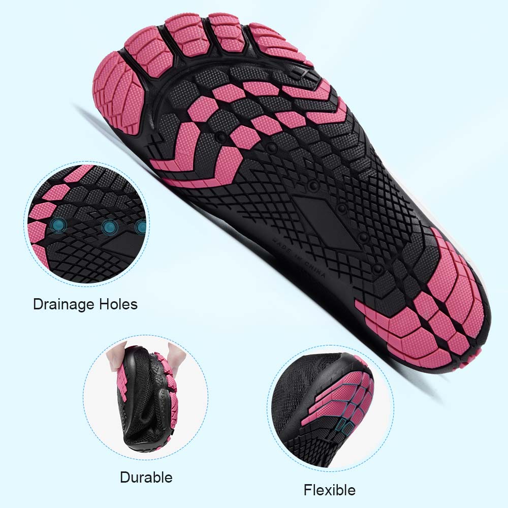 hiitave Womens Water Shoes Quick Dry Barefoot for Swim Diving Surf Aqua Sports Pool Beach Walking Yoga