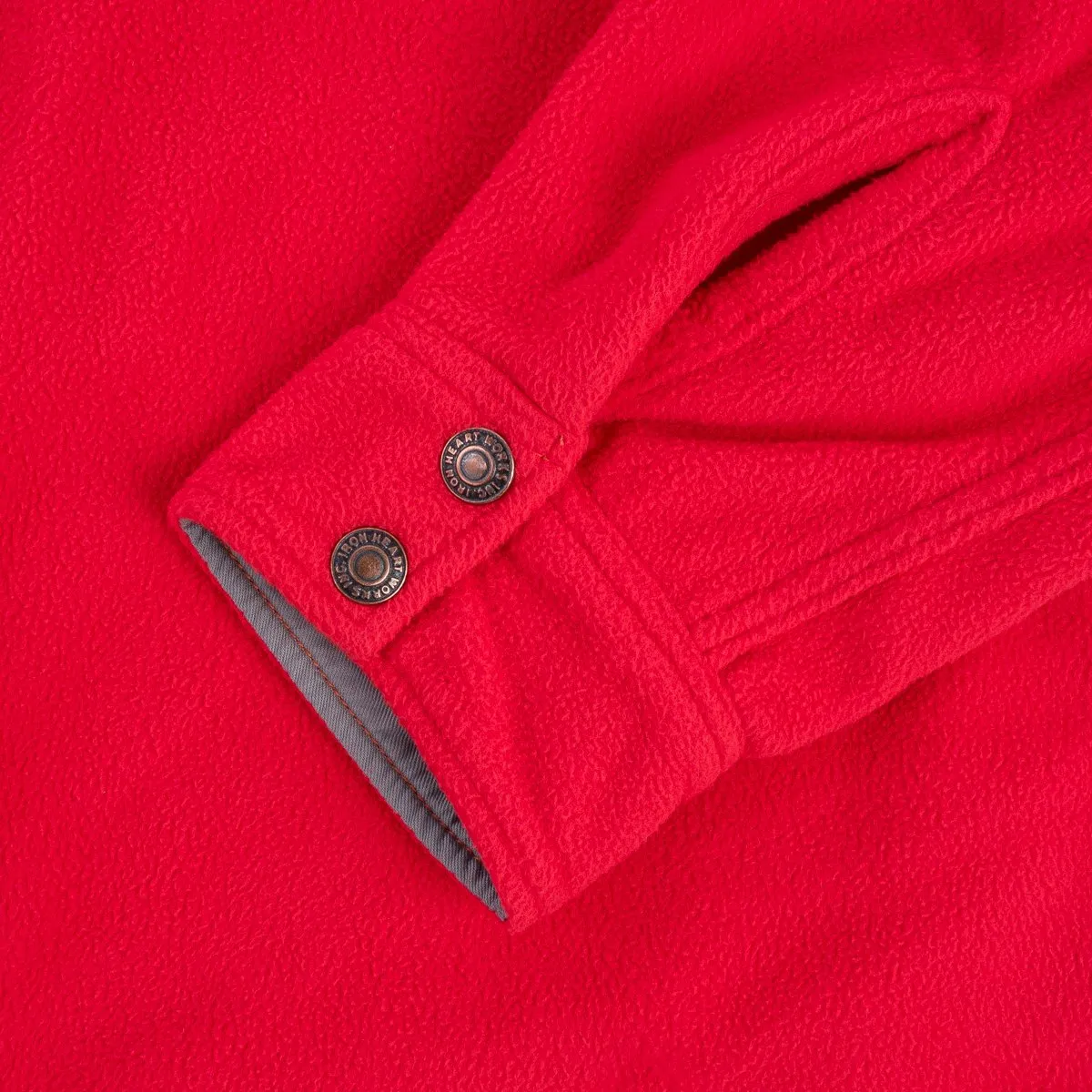 Iron Heart IHSH-287-RED Micro Fleece C.P.O Shirt - Red