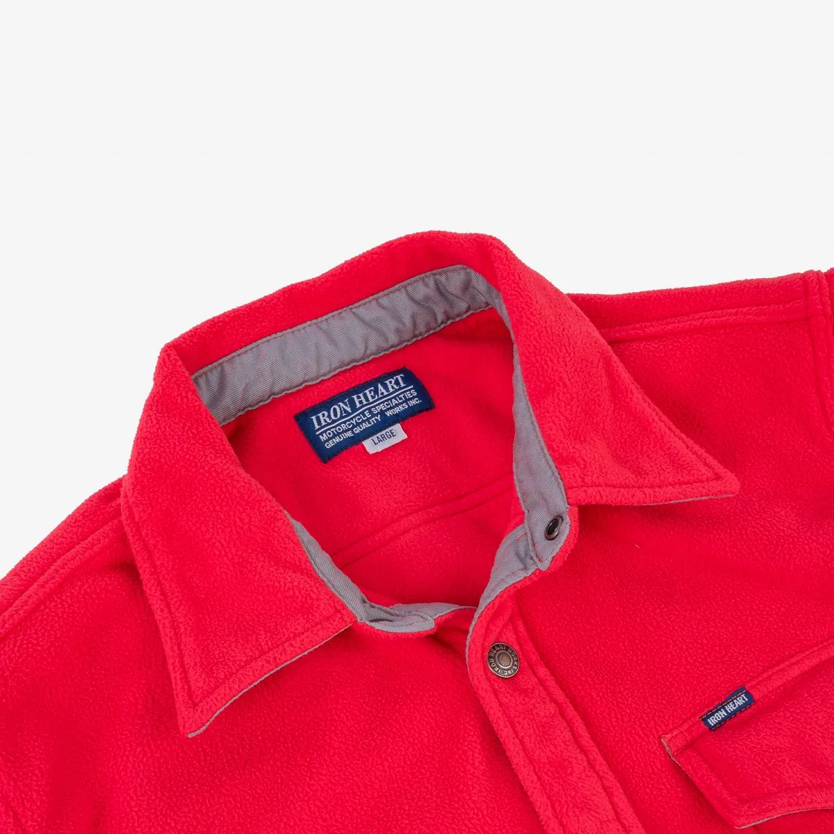 Iron Heart IHSH-287-RED Micro Fleece C.P.O Shirt - Red