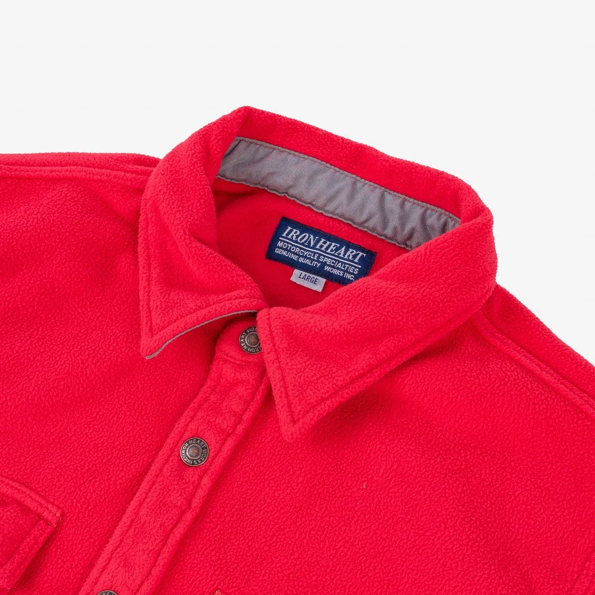 Iron Heart IHSH-287-RED Micro Fleece C.P.O Shirt - Red