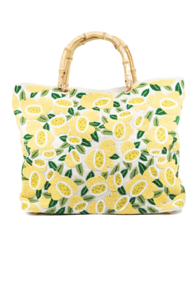 Lemon Beaded Tote