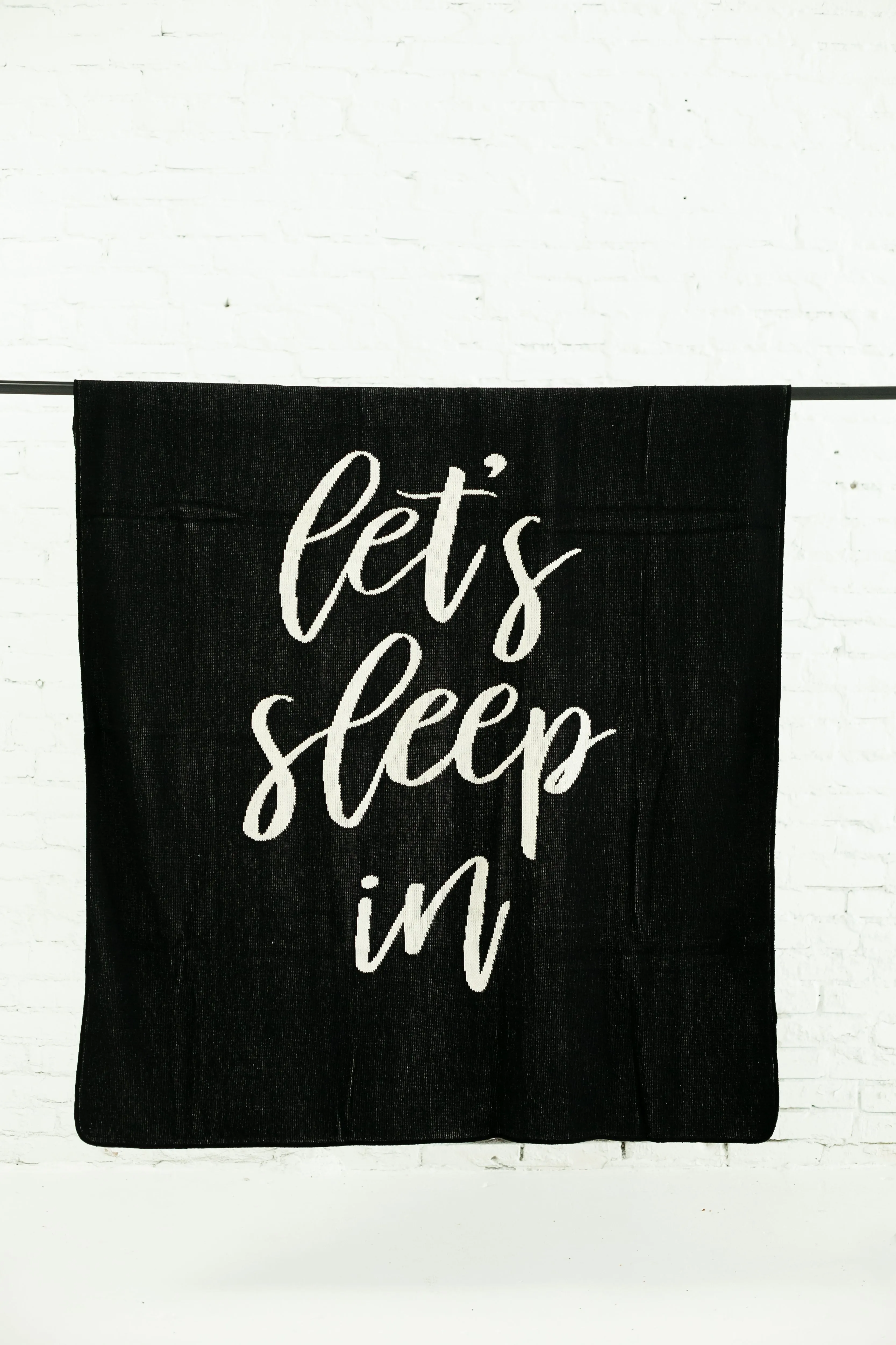 Made in the USA | Recycled Cotton Blend  Let's Sleep In Throw Blanket