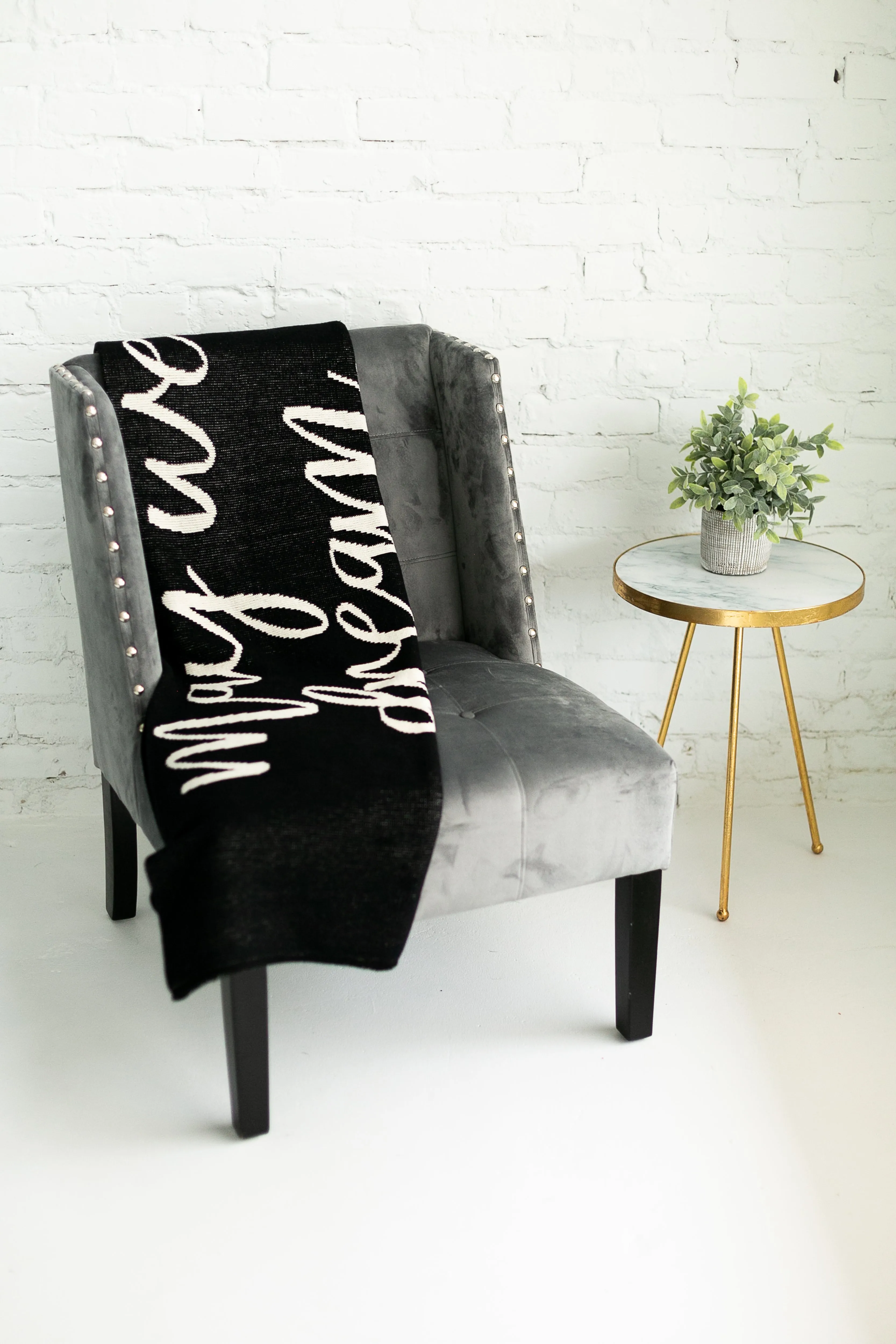 Made in the USA | Recycled Cotton Blend  May We Wander May You Dream Throw Blanket