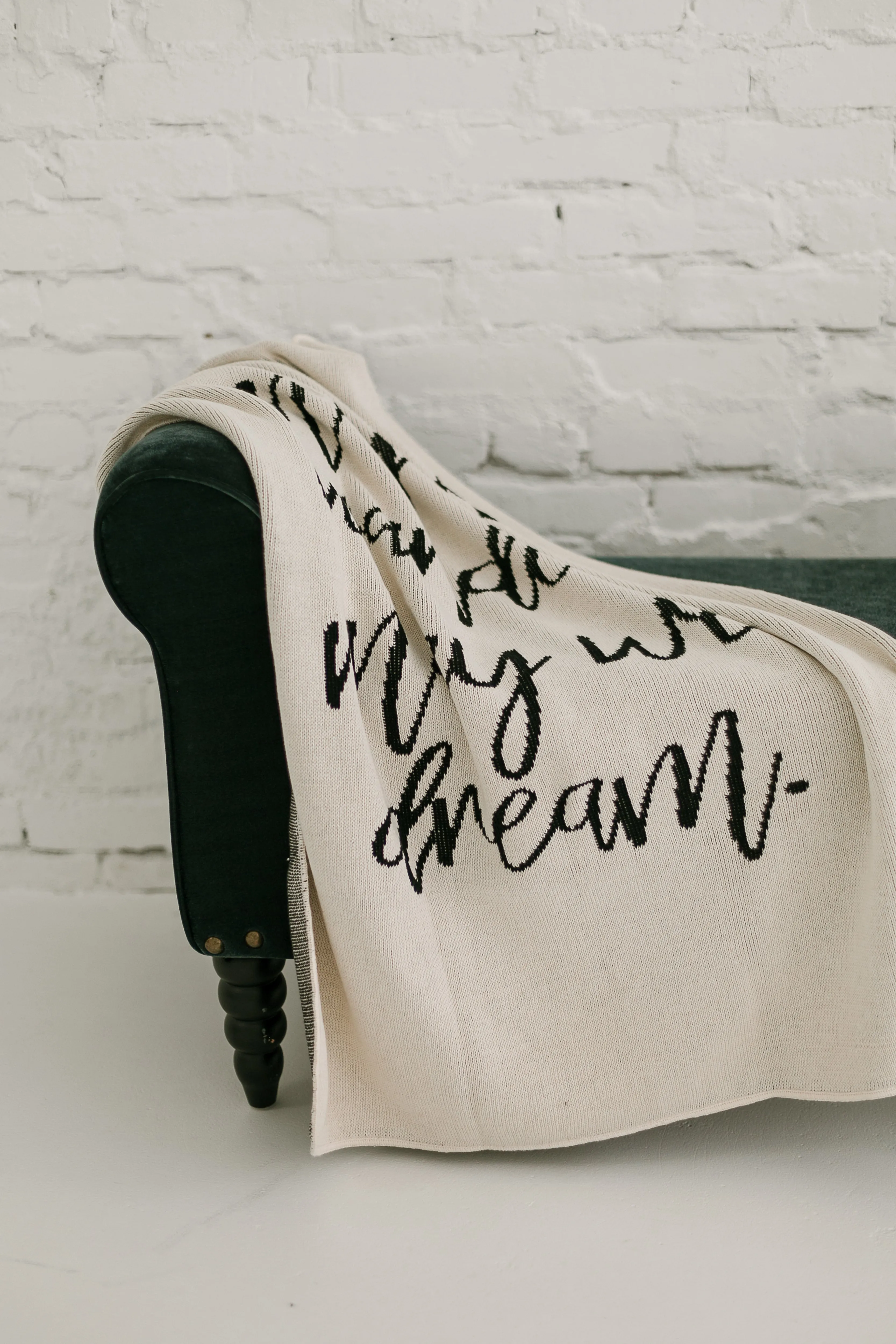 Made in the USA | Recycled Cotton Blend  May We Wander May You Dream Throw Blanket