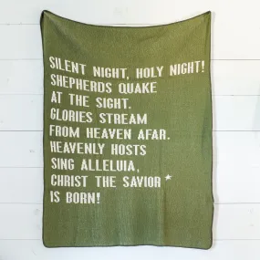 Made in the USA | Recycled Cotton Blend Silent Night Block Throw Blanket