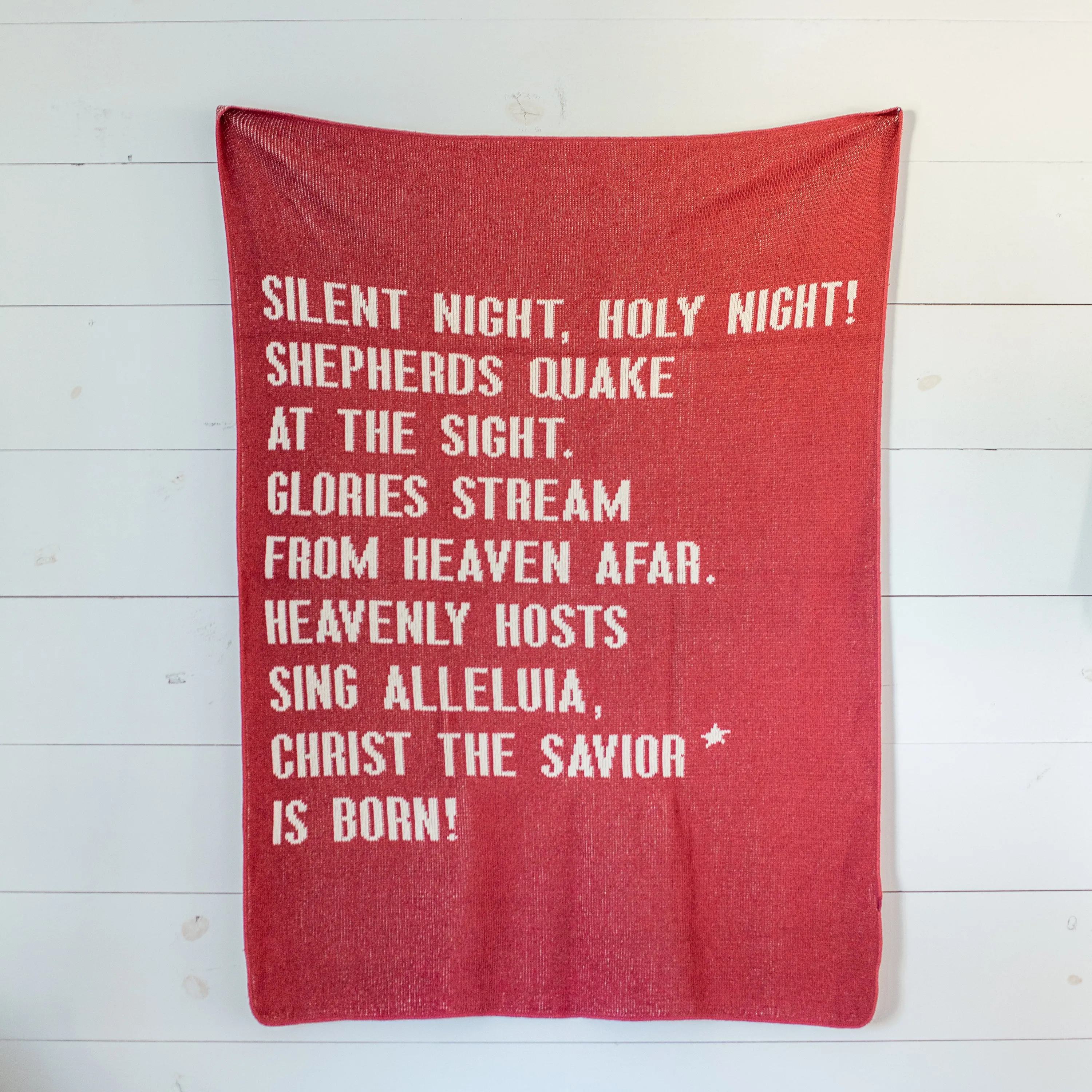 Made in the USA | Recycled Cotton Blend Silent Night Block Throw Blanket