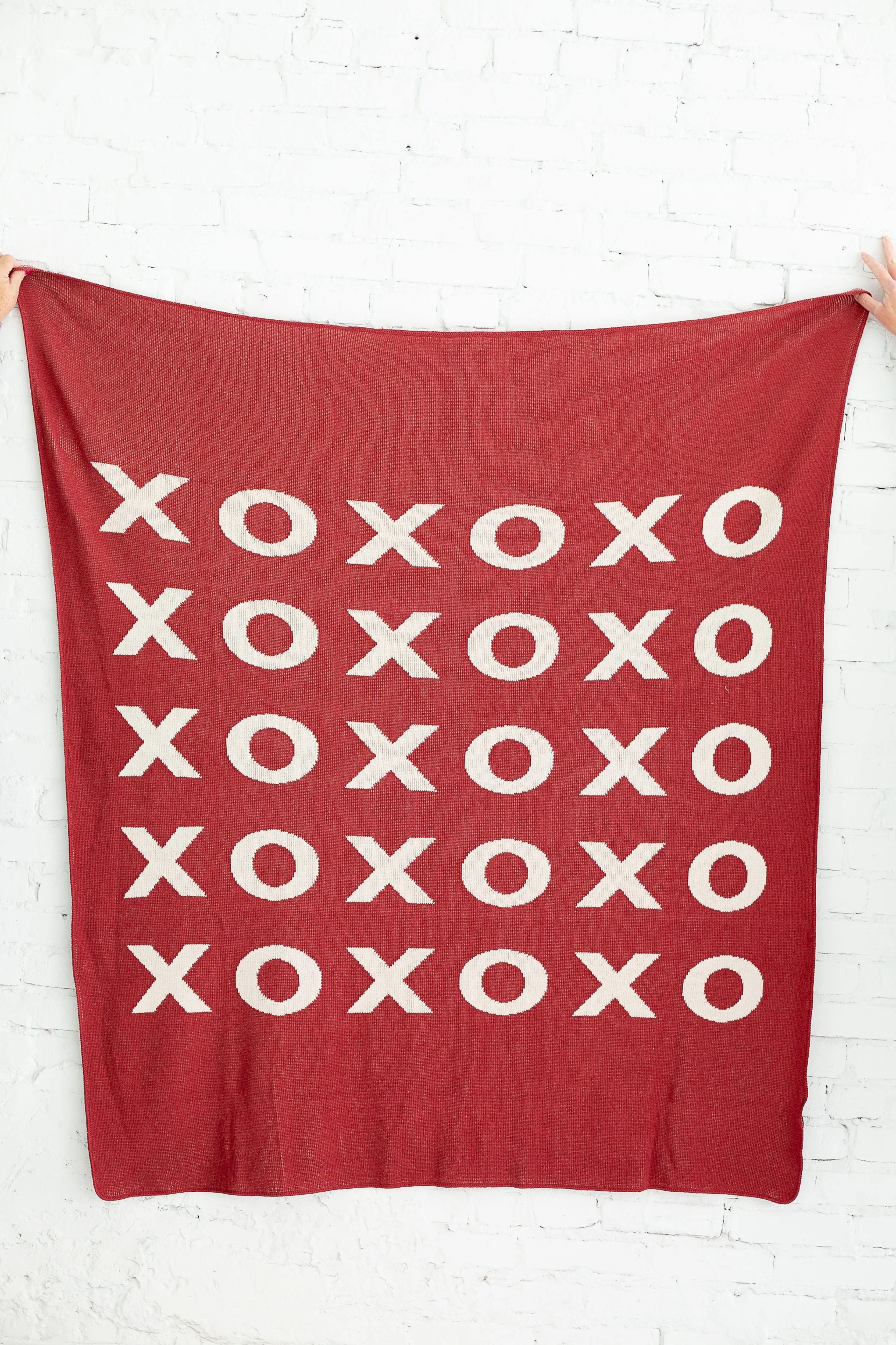 Made in the USA | Recycled Cotton Blend  XO Throw Blanket