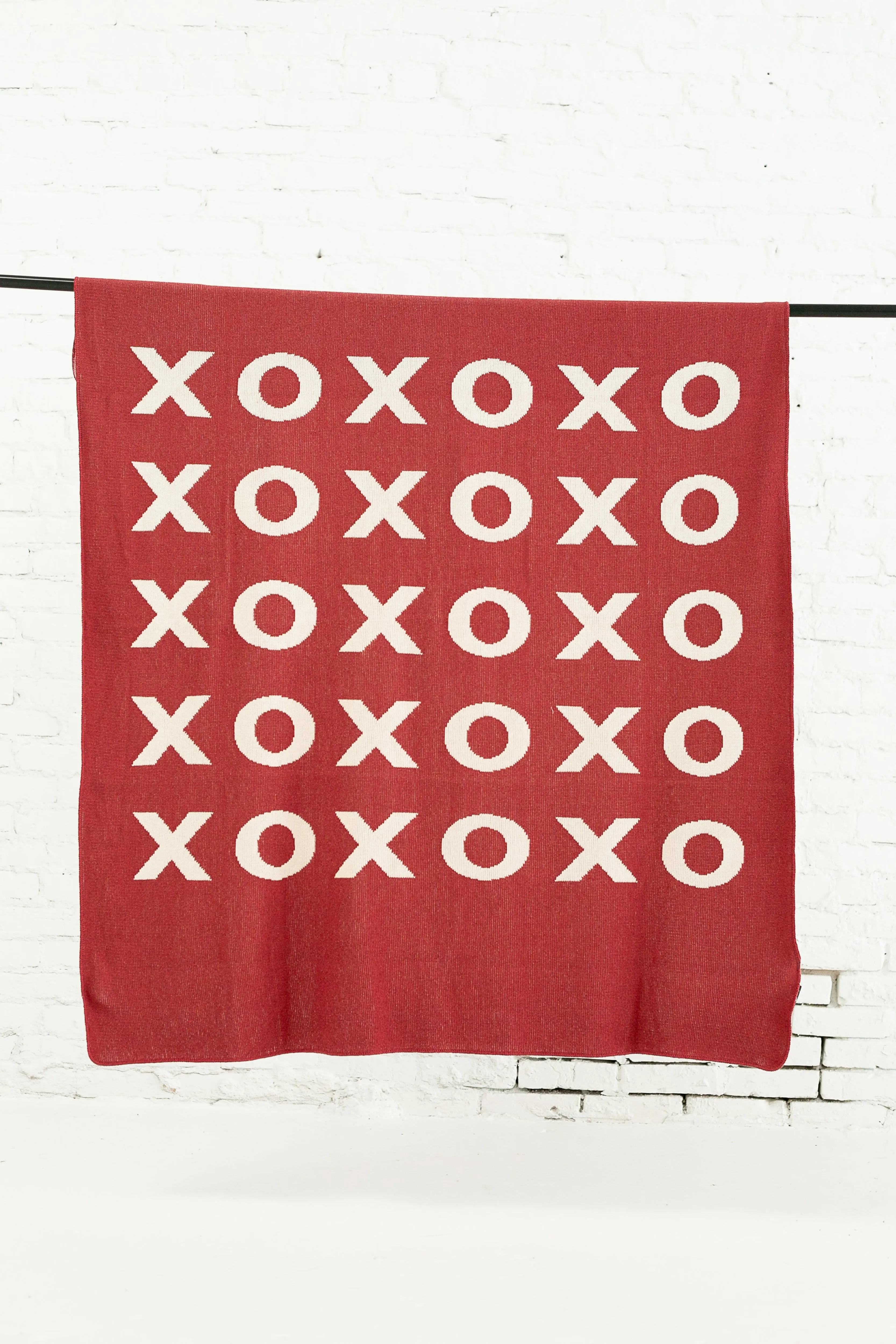 Made in the USA | Recycled Cotton Blend  XO Throw Blanket