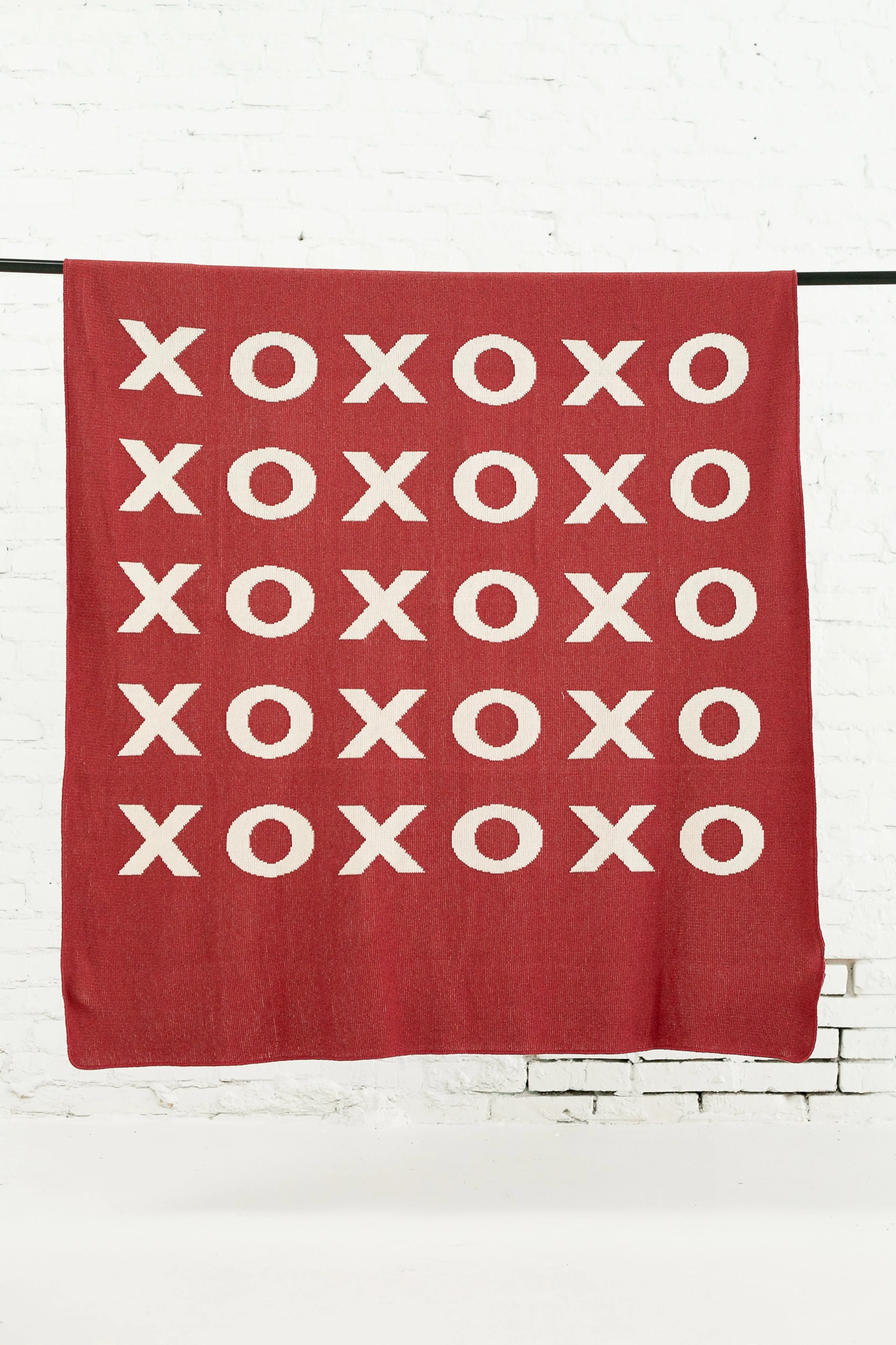 Made in the USA | Recycled Cotton Blend  XO Throw Blanket