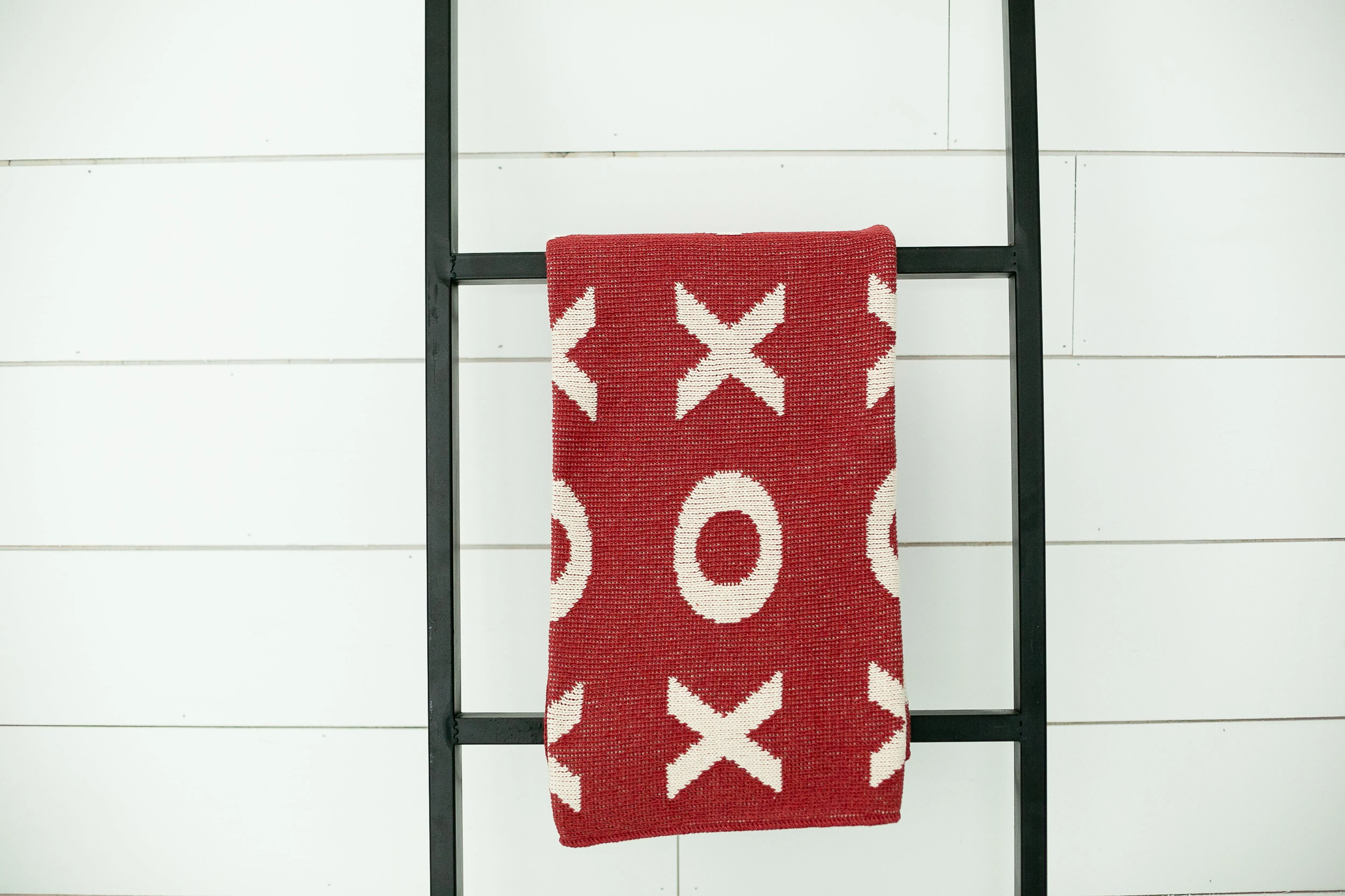 Made in the USA | Recycled Cotton Blend  XO Throw Blanket