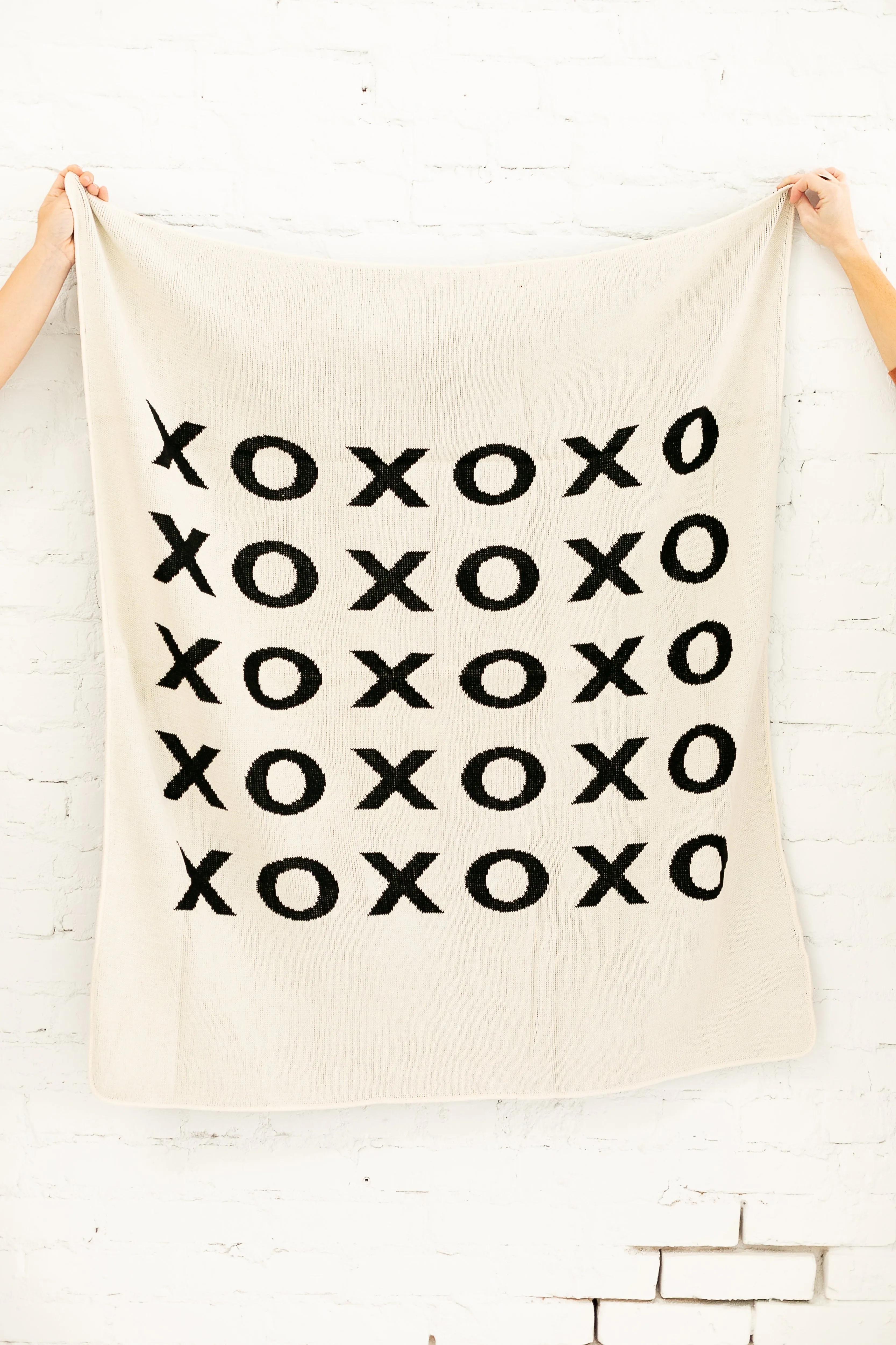 Made in the USA | Recycled Cotton Blend  XO Throw Blanket