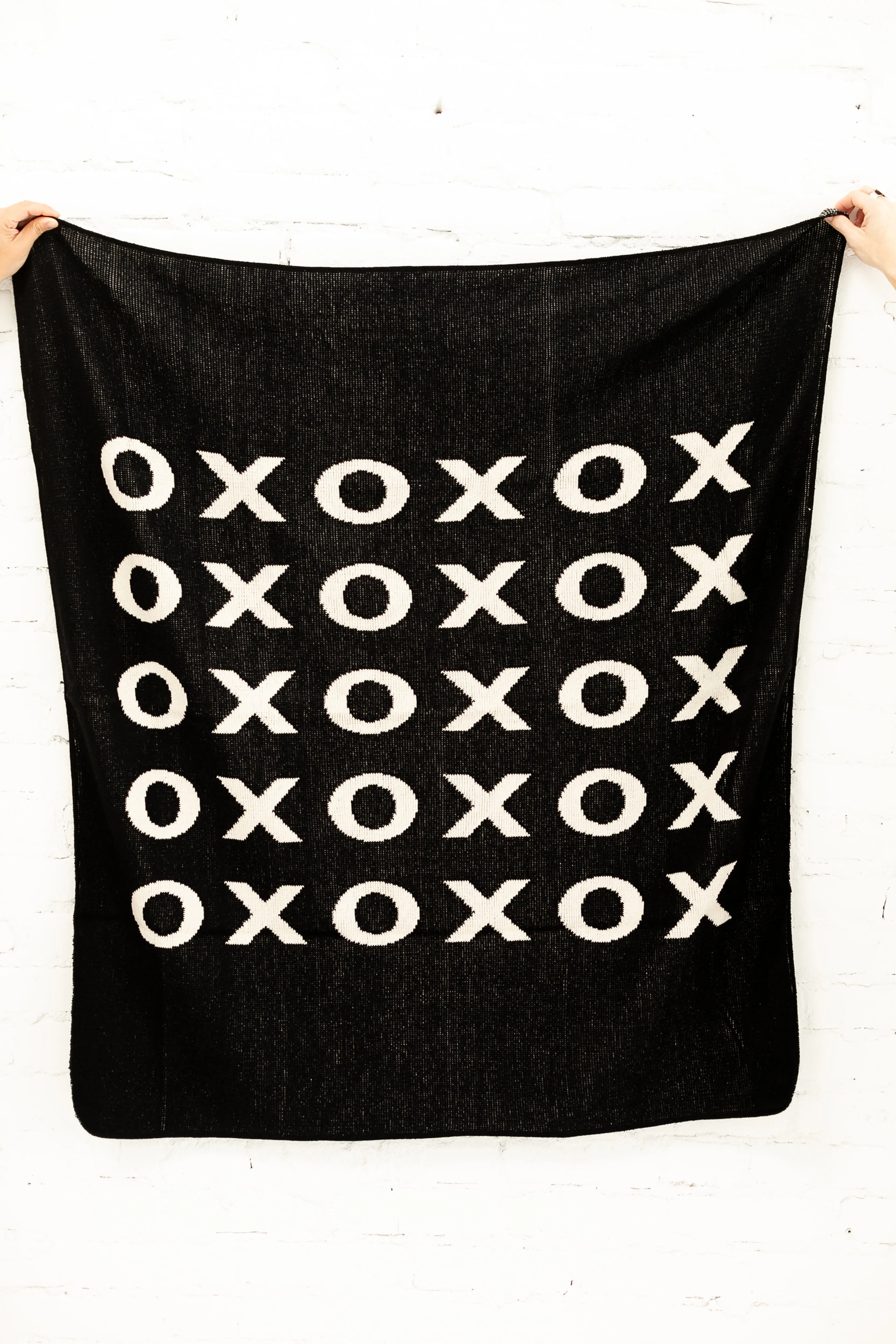 Made in the USA | Recycled Cotton Blend  XO Throw Blanket