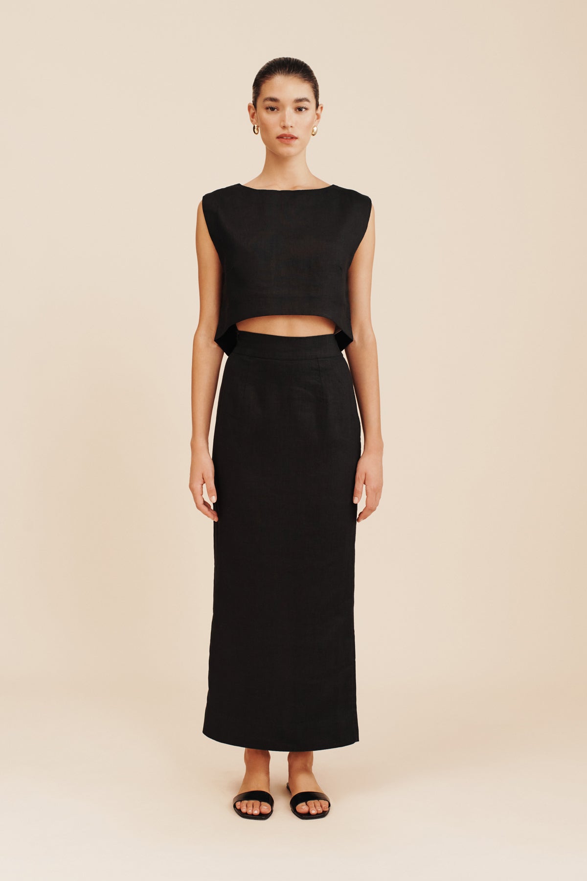 MARTINA CROP TOP - BLACK