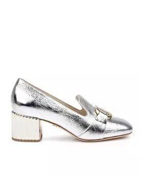 Michelle - Silver Metallic Leather