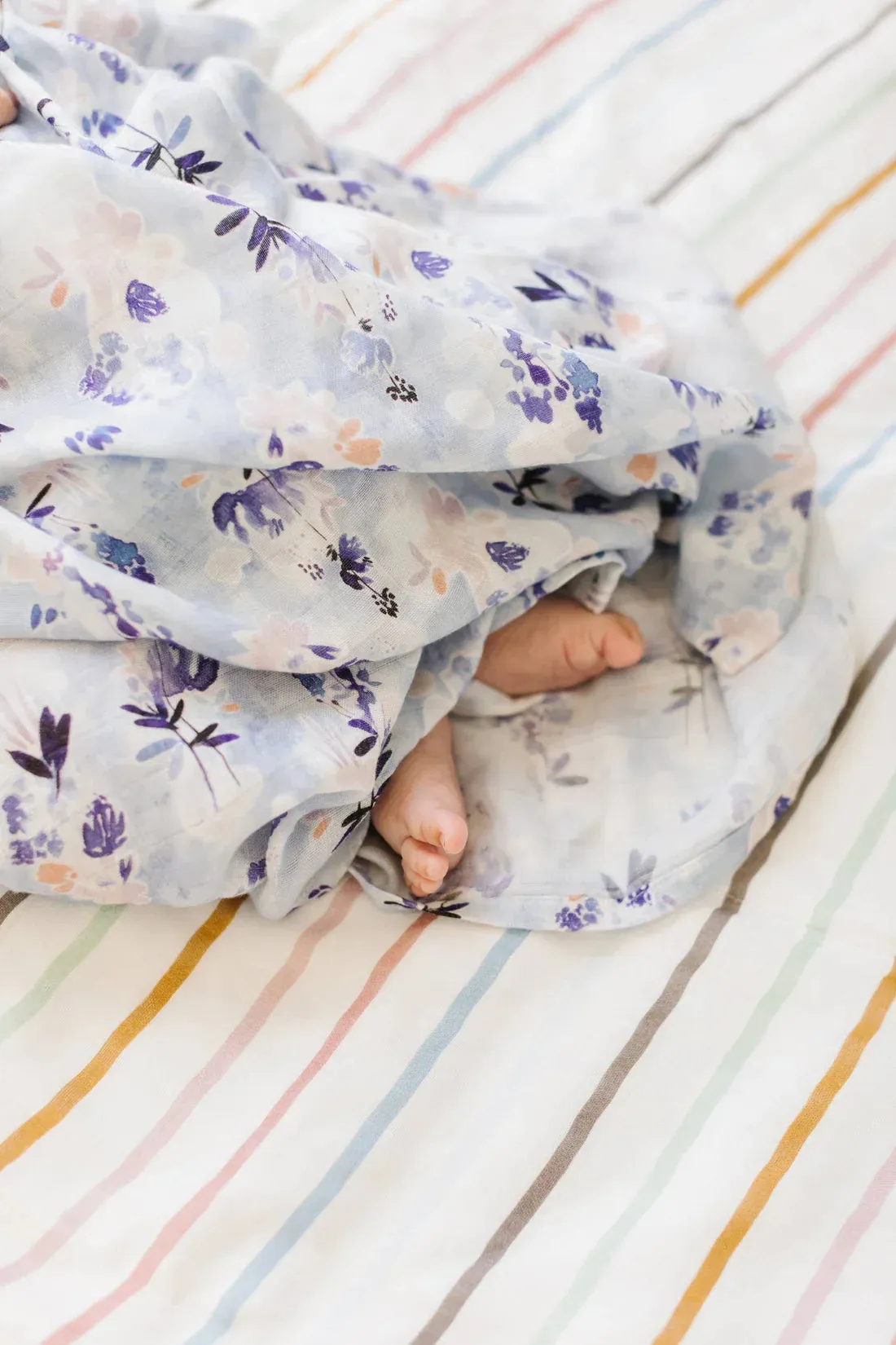 Muslin Swaddle, Ink Floral