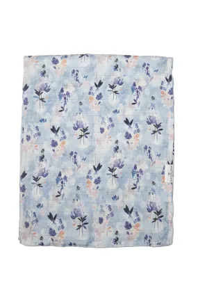 Muslin Swaddle, Ink Floral