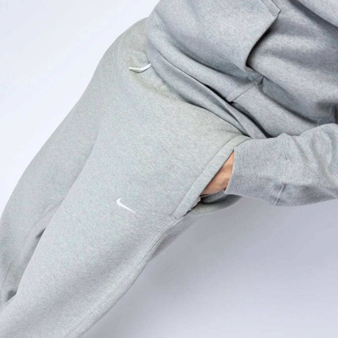 Nike - Solo Swoosh Fleece Pants (Dark Grey Heather/White)