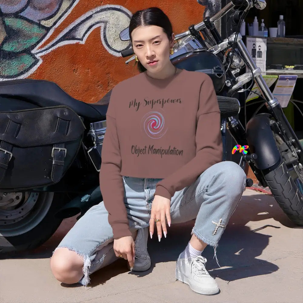 Object Manipulation Cropped Sweatshirt