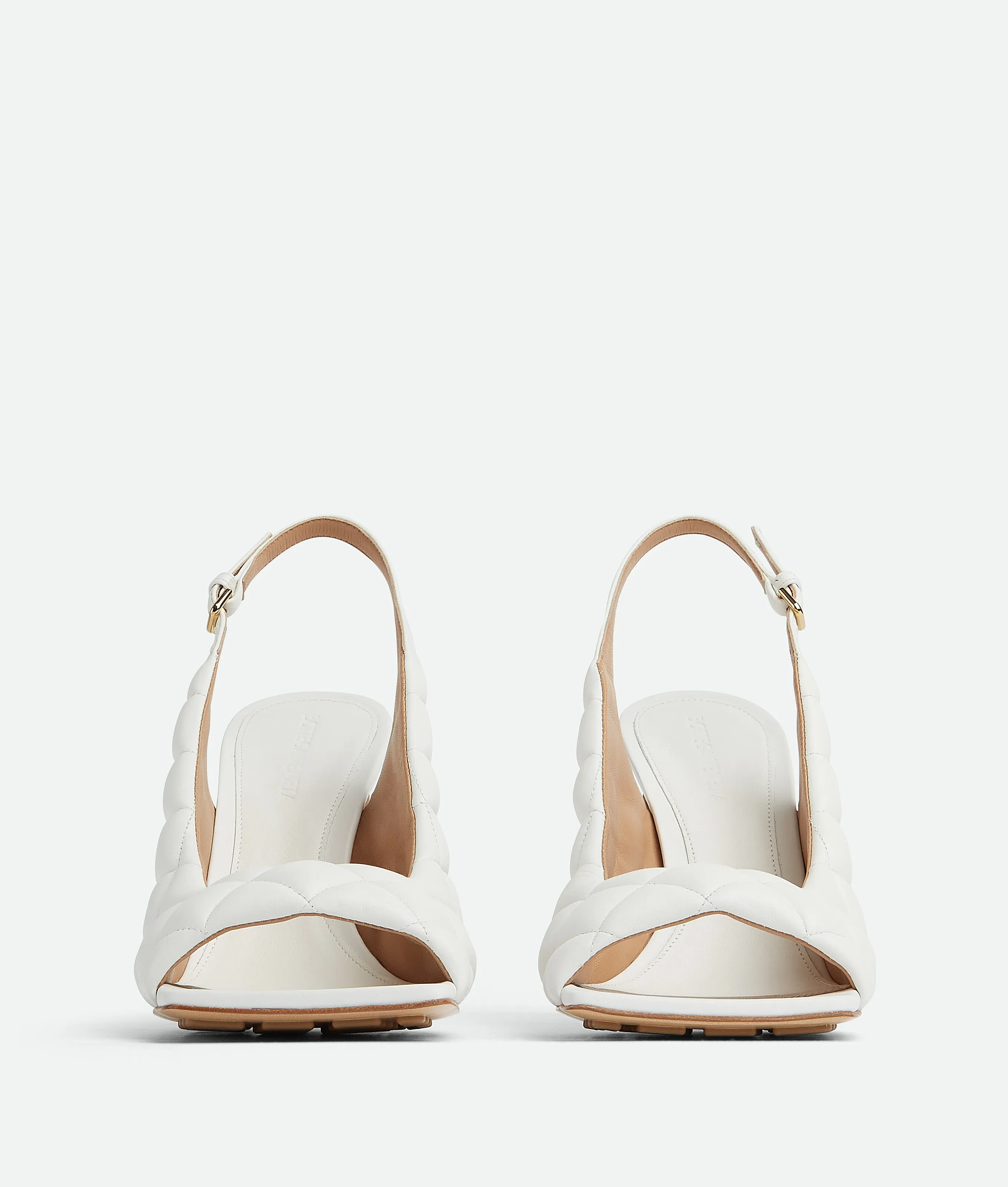 Padded Slingback Peeptoe, Optic White