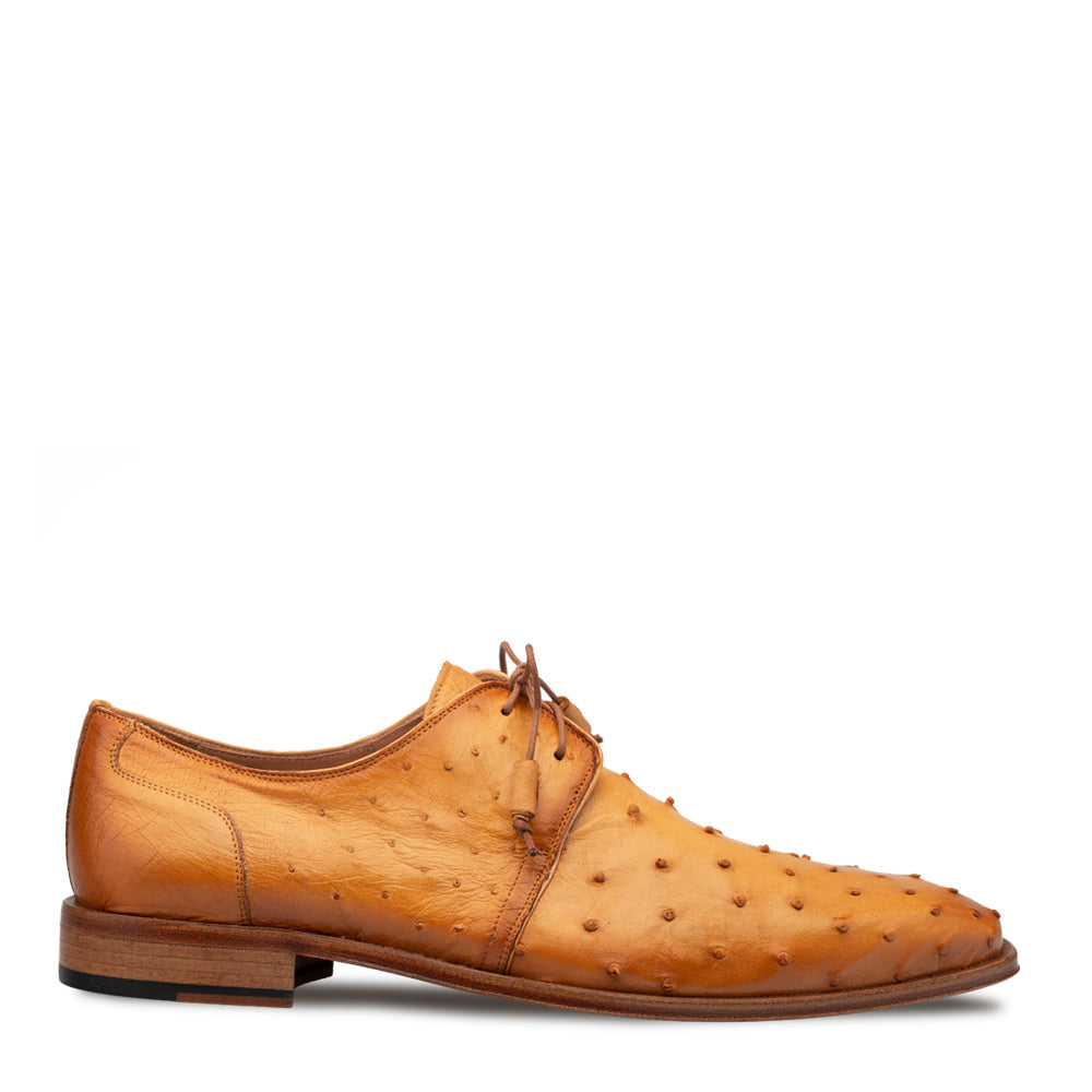 Plain Toe Derby Genuine Ostrich with Tassels