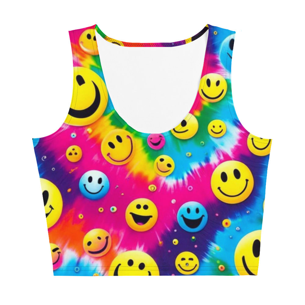 PLUR Smiles Rave Crop Top