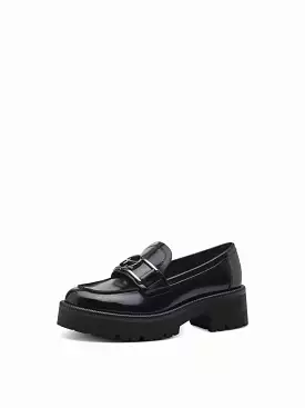 Tamaris Black Chunky Loafers