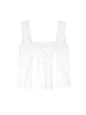 The Eyelet Tank in True White