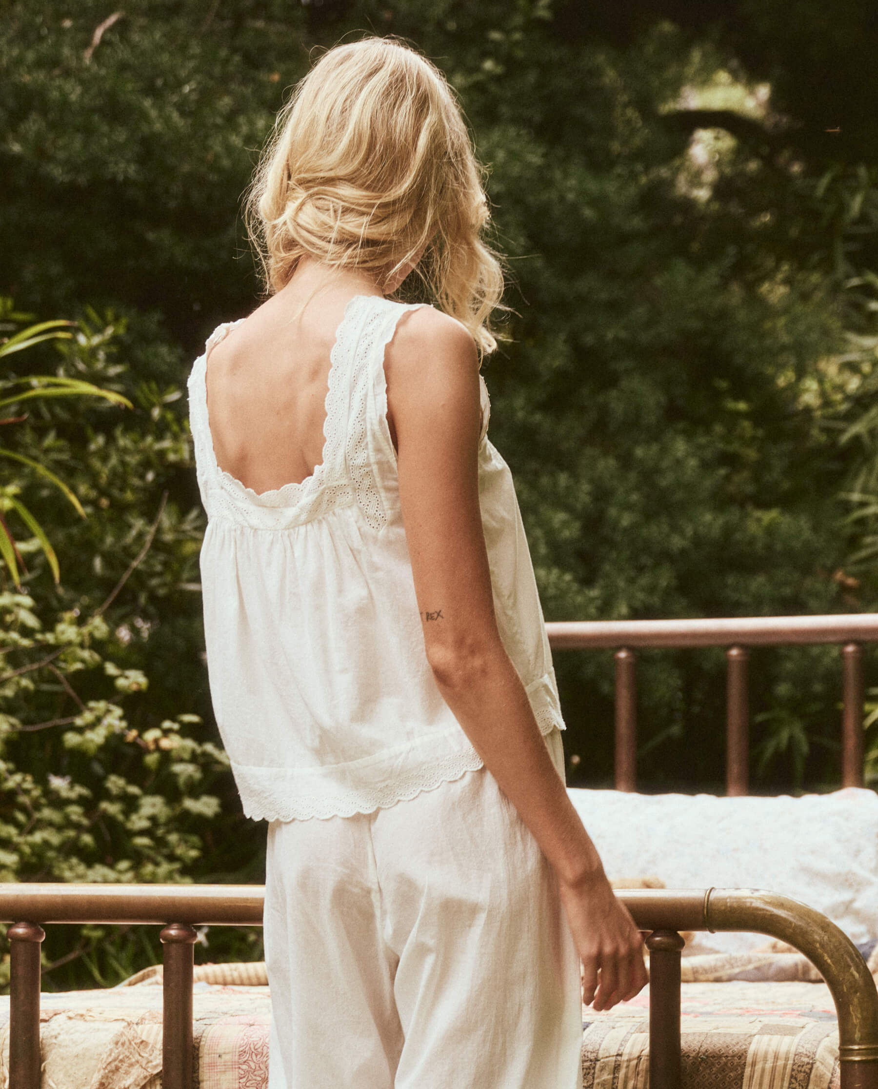 The Eyelet Tank in True White